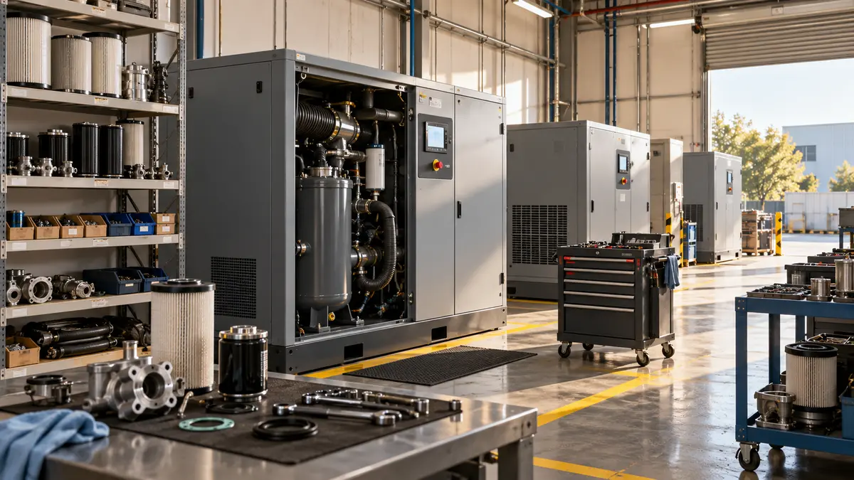 Industrial compressor service workshop