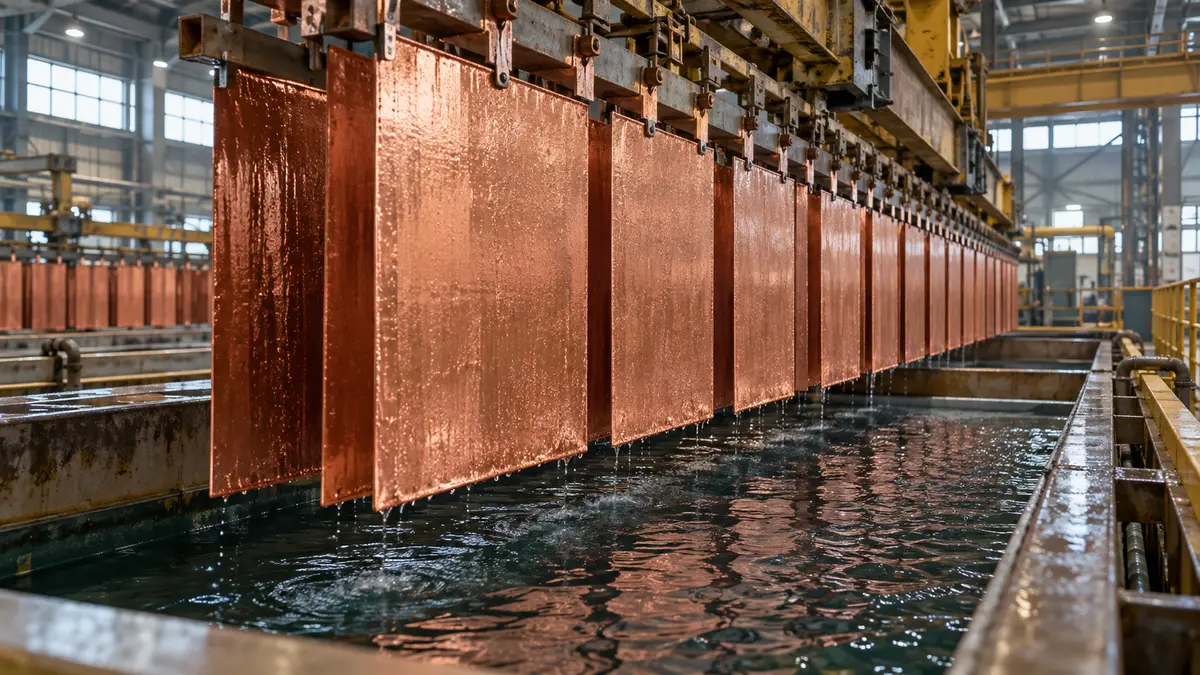 Copper cathodes in industrial processing