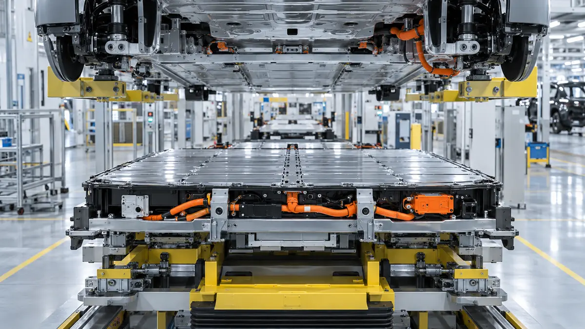 Electric vehicle battery pack installation