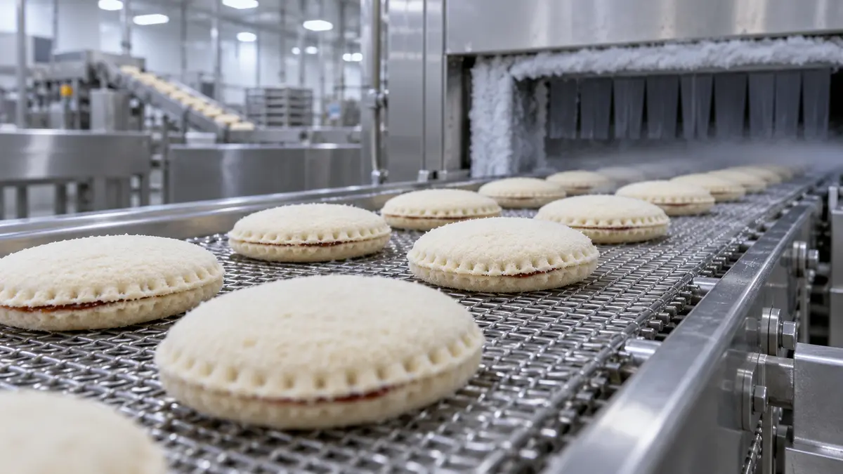 Frozen sandwich production