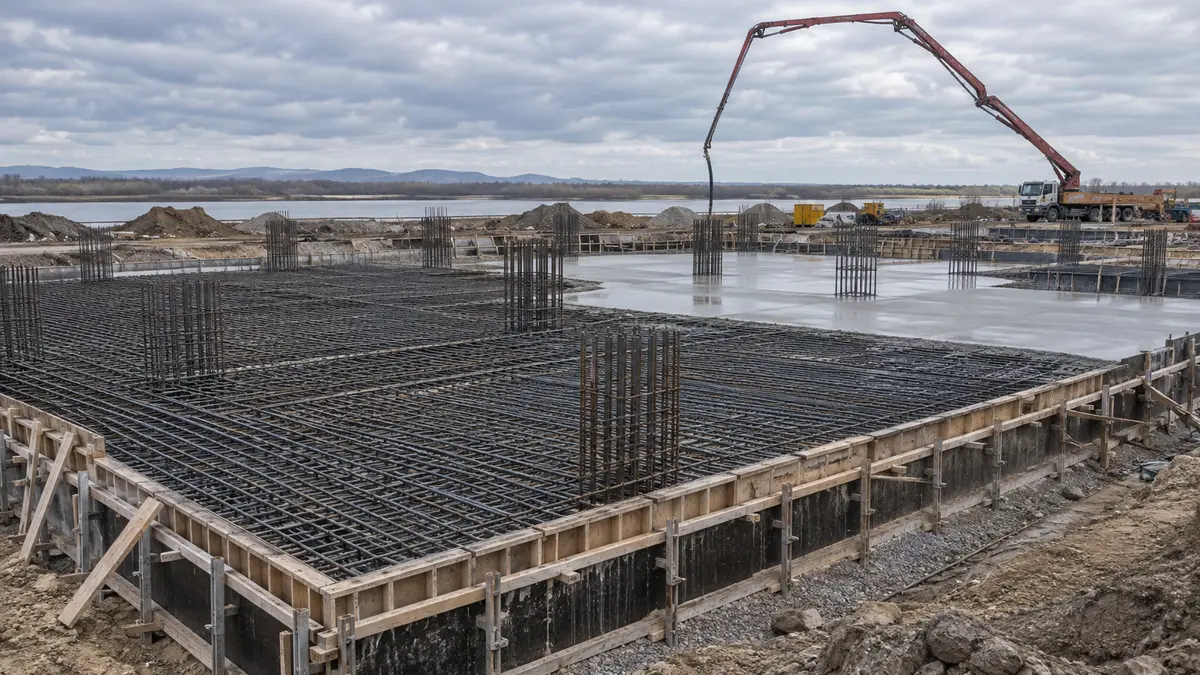 Industrial foundation reinforcement