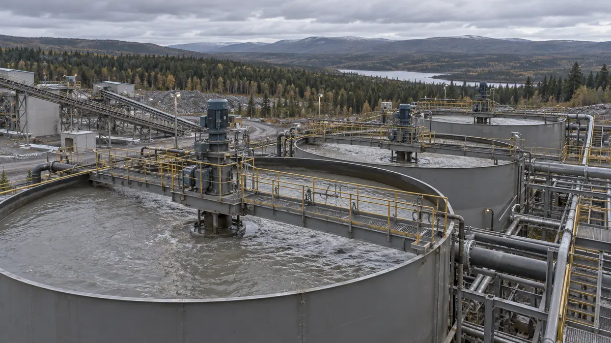 Ore processing agitation tanks