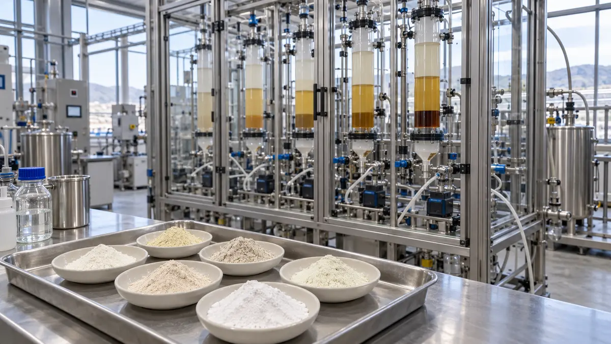 Rare earth material separation laboratory