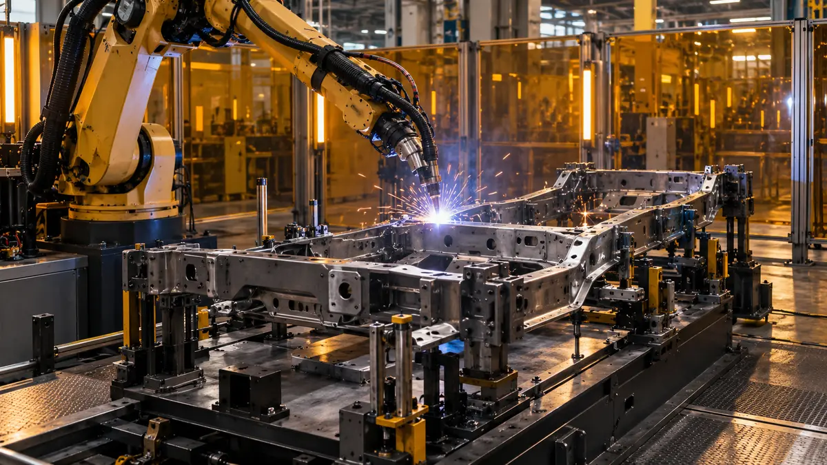 Robotic welding in manufacturing