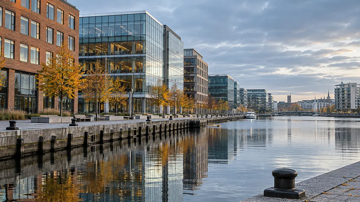 Commercial waterfront in Sweden