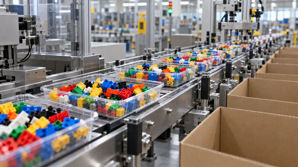 Toy parts packing line