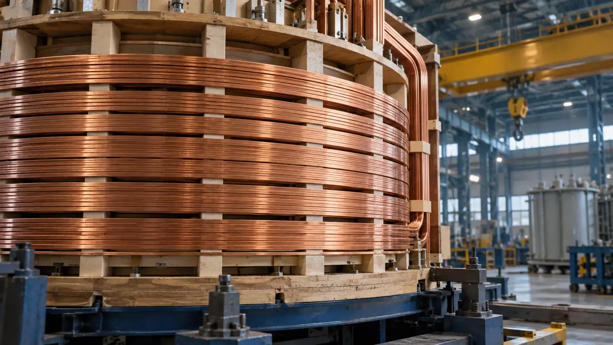 Power transformer coil winding