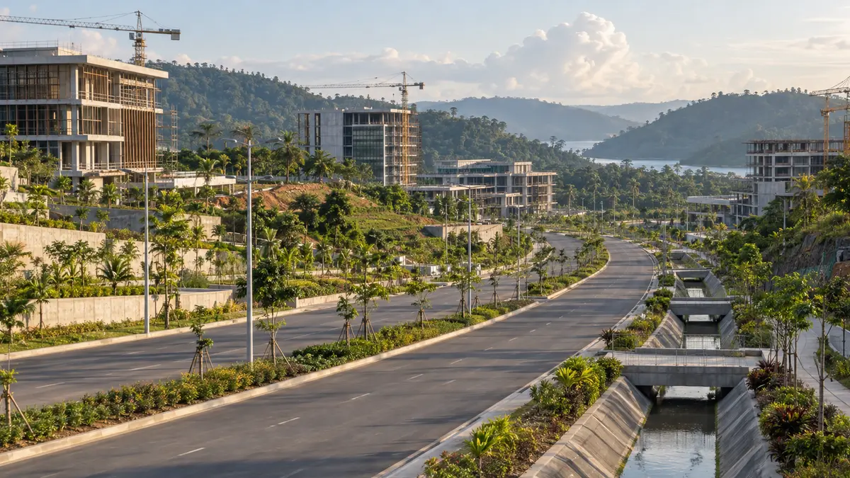 Tropical city infrastructure construction