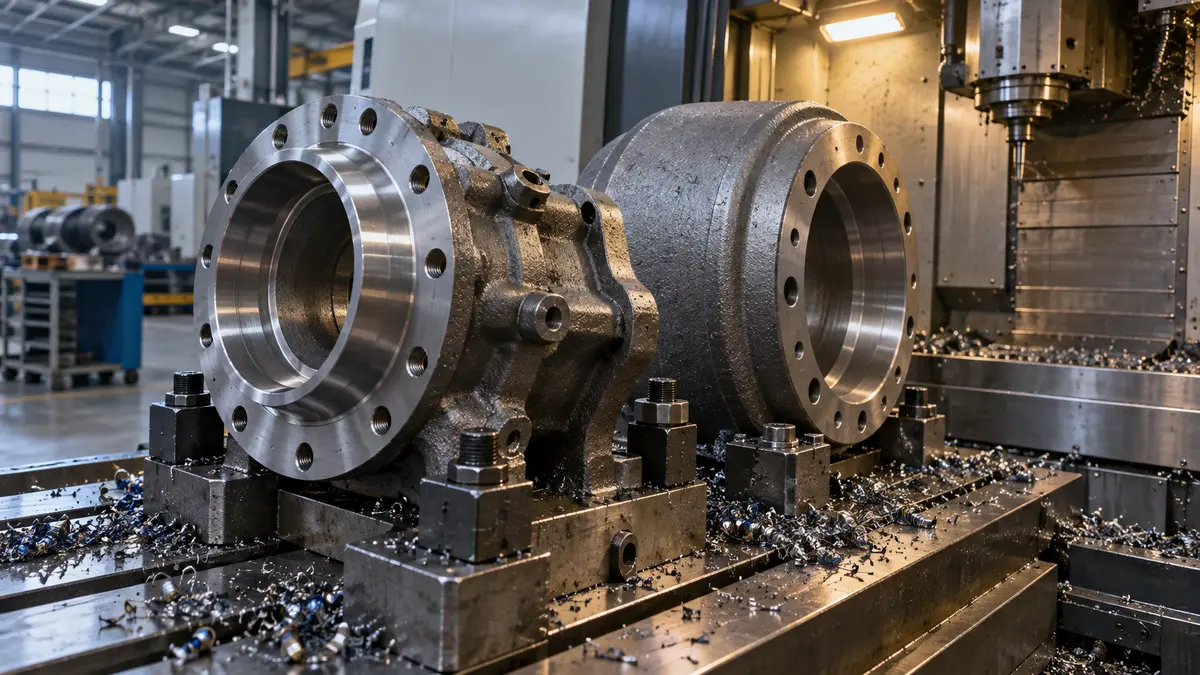 Machining truck axle components