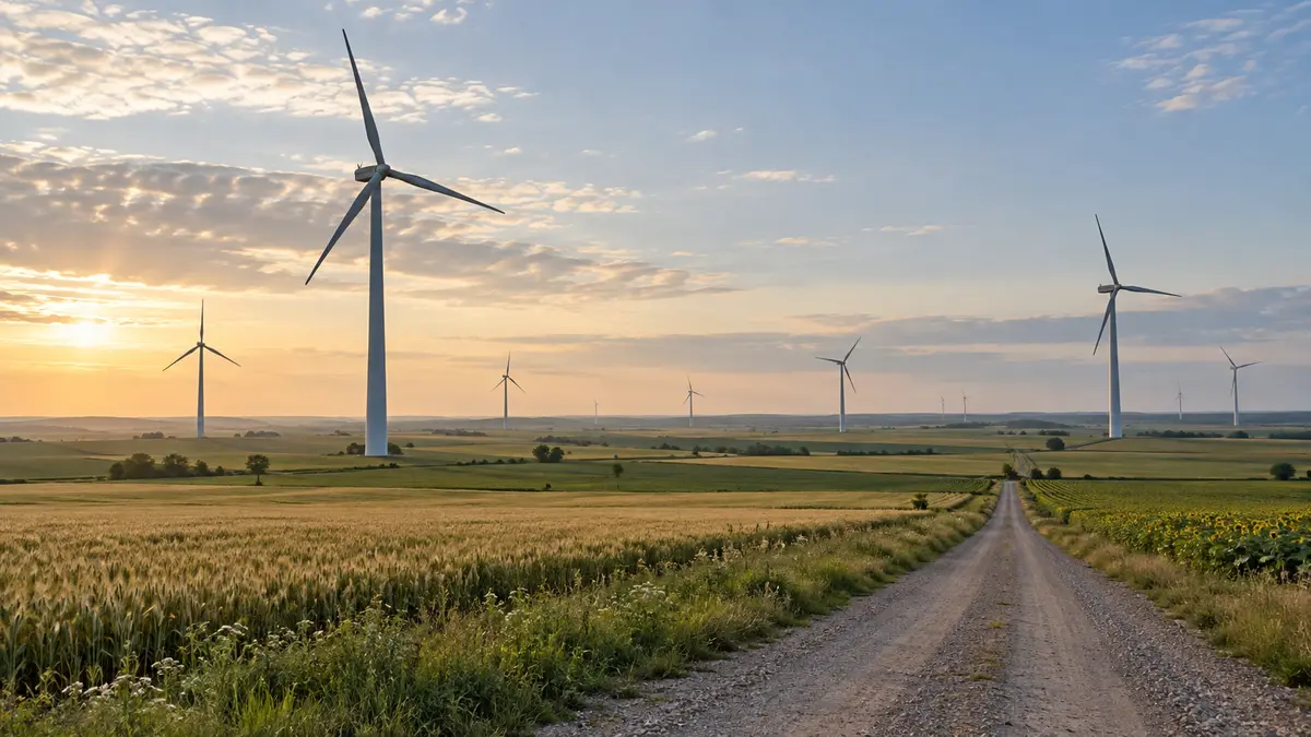 Wind energy in open countryside